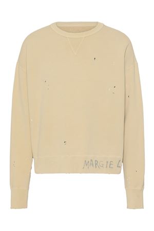 Felpa in cotone beige MAISON MARGIELA | S50GU0237M25019112